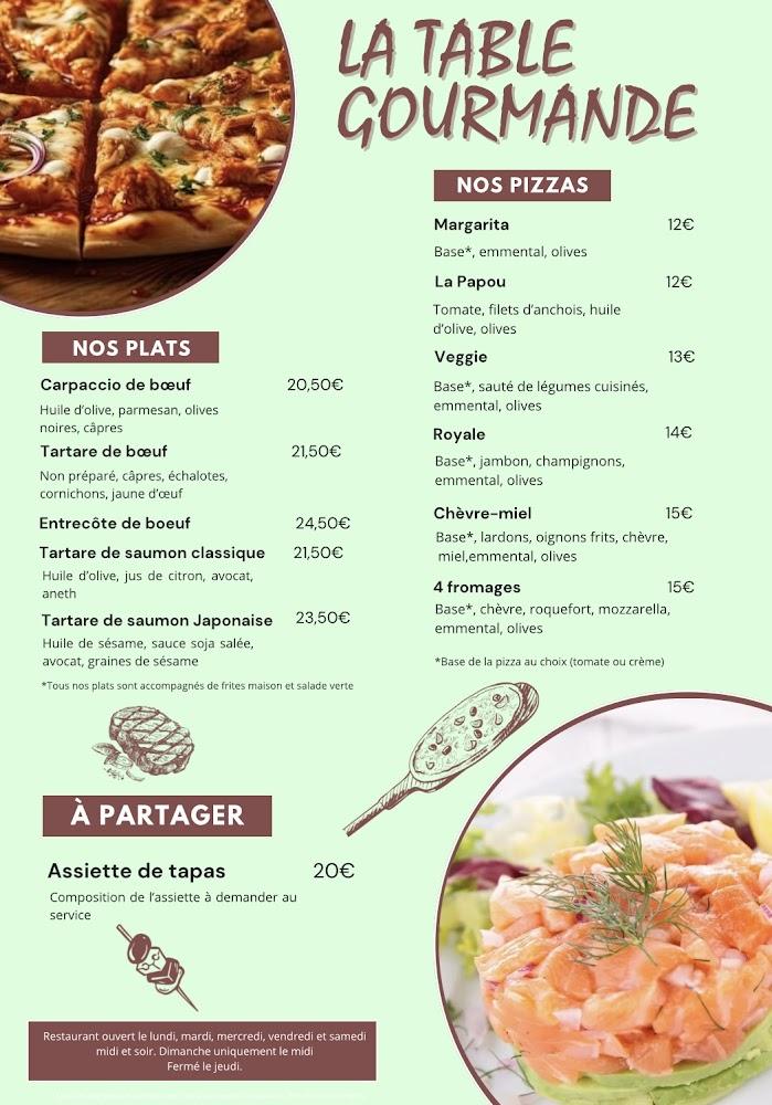 La Table Gourmande - Menu Image 1